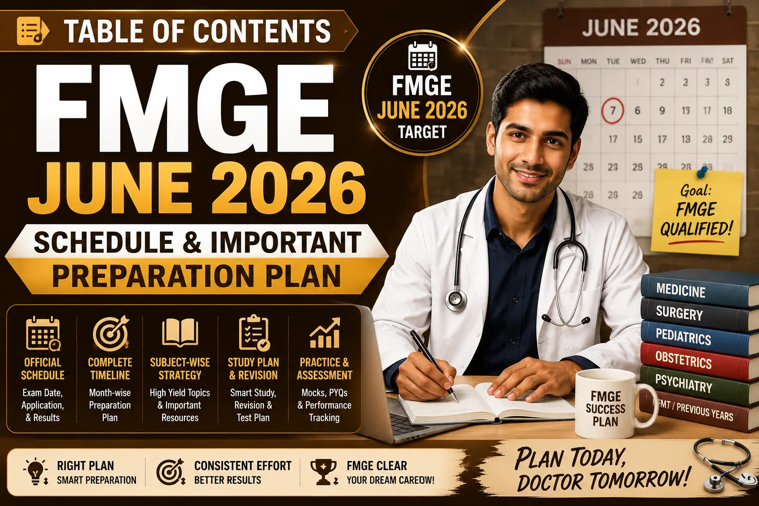 Table of Contents FMGE June 2026 Schedule & Important Preparation Plan